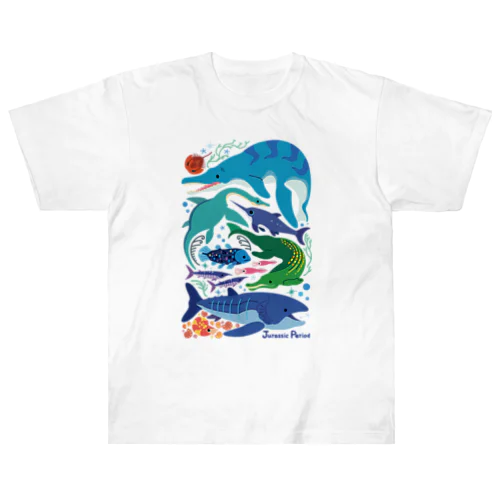 ジュラ紀の海のいきもの Heavyweight T-Shirt