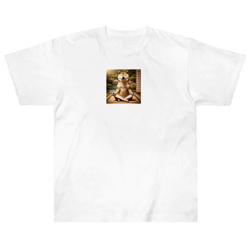 瞑想する柴犬 Heavyweight T-Shirt