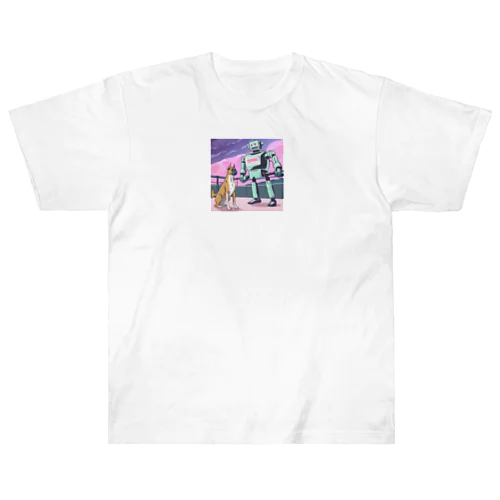 ボクサー犬とロボット Heavyweight T-Shirt