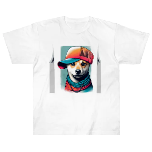 キャップ犬14 ヘビーウェイトTシャツ