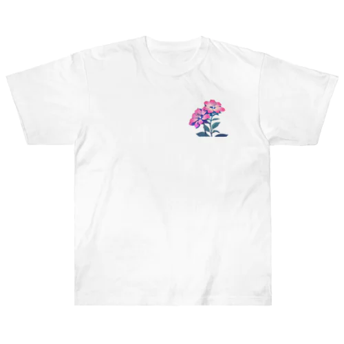 RetrowaveFlower-ムルチコーレ- ヘビーウェイトTシャツ