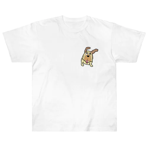 風なびく犬 Heavyweight T-Shirt