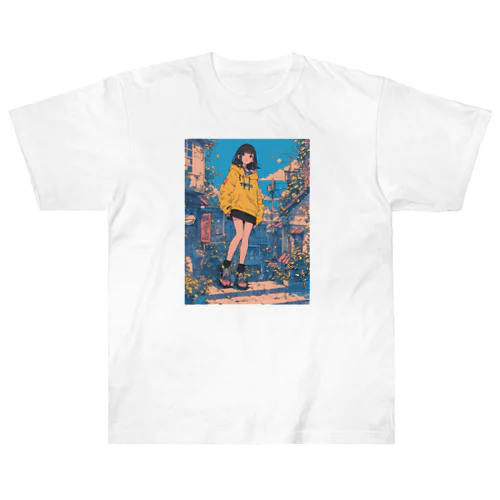 昭和テイストカラフルPOPガーリー Heavyweight T-Shirt