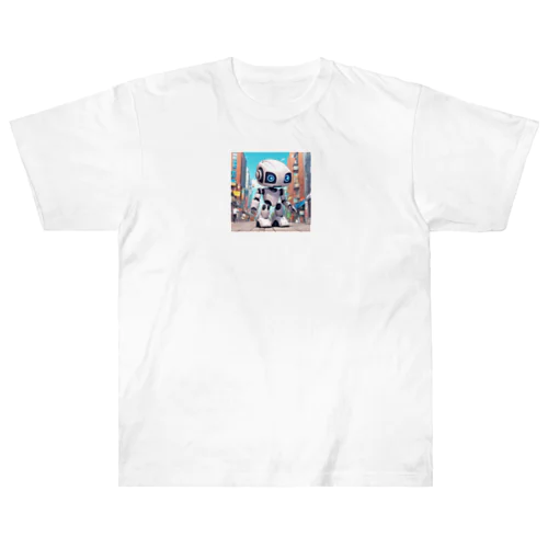 可愛いロボットのイラストグッズ ヘビーウェイトTシャツ