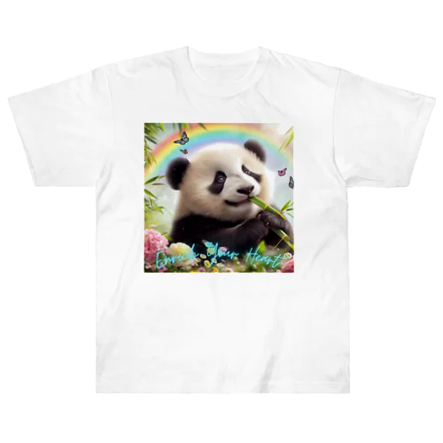 PANDA ENRICH YOUR HEART Heavyweight T-Shirt