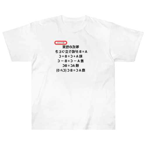 等式の性質 ヘビーウェイトTシャツ