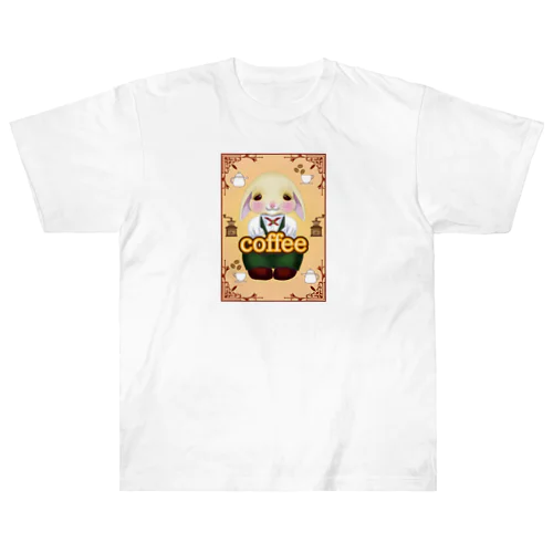 垂れ耳ウサギの『ロップさん』🐇 ヘビーウェイトTシャツ