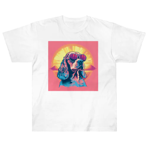 cocker sunset Heavyweight T-Shirt