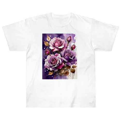 バラードのような薔薇の花　BLUE PLUM  691 Heavyweight T-Shirt