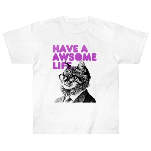 猫先輩 ヘビーウェイトTシャツ