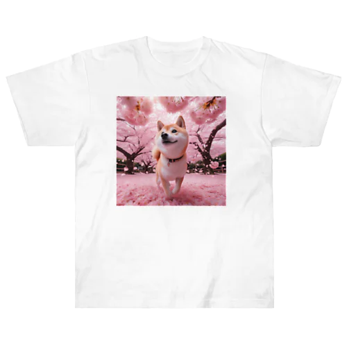 桜犬 Heavyweight T-Shirt