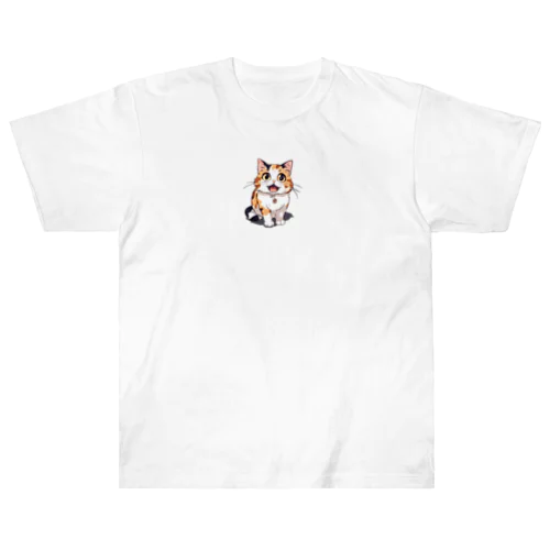 三毛猫チーちゃんグッズ ヘビーウェイトTシャツ