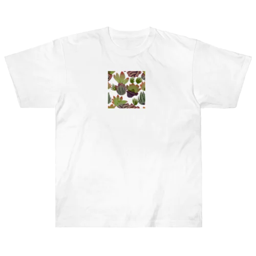 多肉植物のある暮らし2 ヘビーウェイトTシャツ