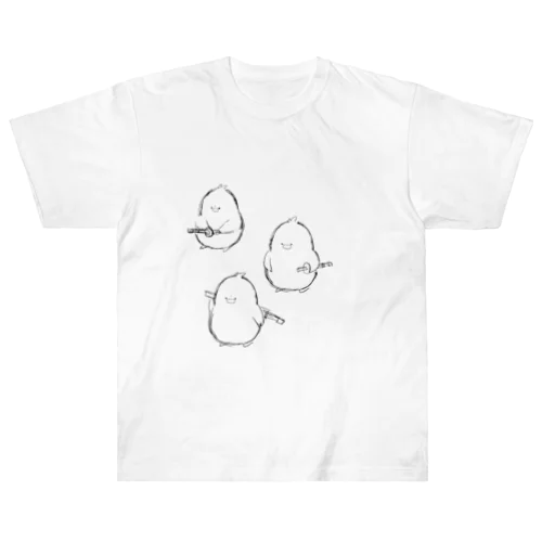 シンプルな鳥 Heavyweight T-Shirt