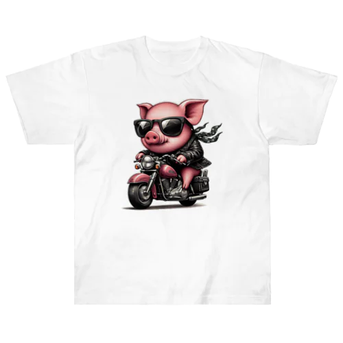 ぶたライダー Heavyweight T-Shirt