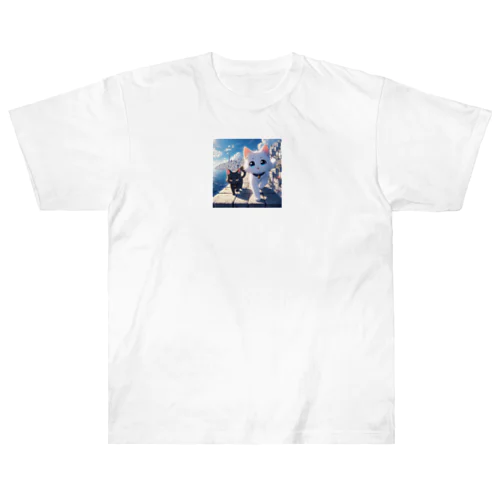 お散歩猫シリーズ Heavyweight T-Shirt