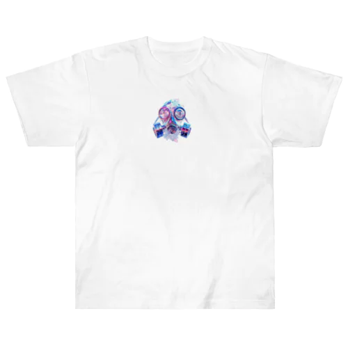 gasmask girl ロゴ Heavyweight T-Shirt