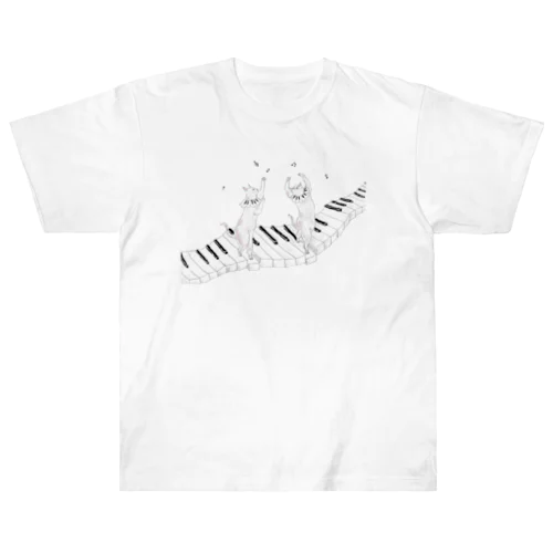 ピアノ教室にゃんこ Heavyweight T-Shirt