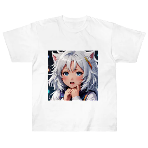 もふもふの美少女甘える Heavyweight T-Shirt