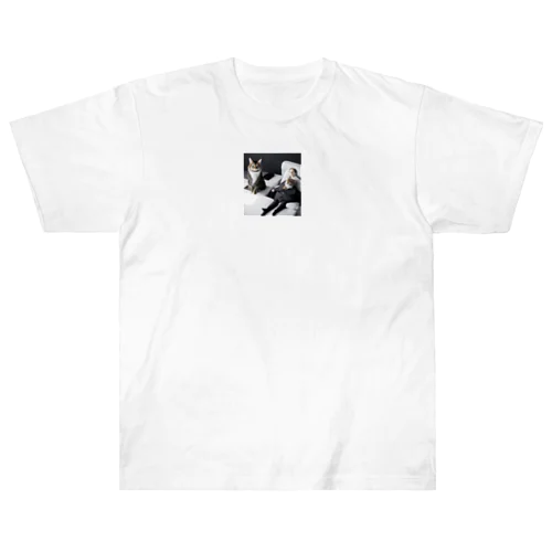 猫プログラマー Heavyweight T-Shirt