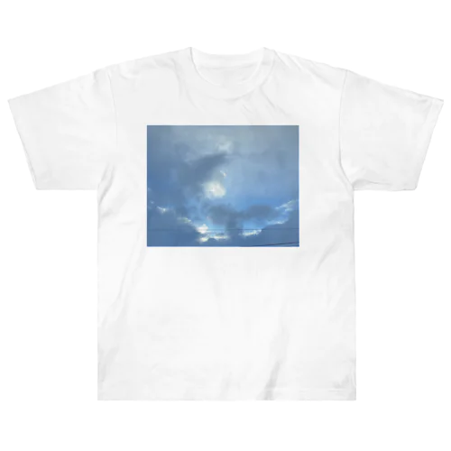 朝日と雲 Heavyweight T-Shirt