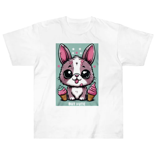 ブサカワアニマル『ラビ』 ヘビーウェイトTシャツ