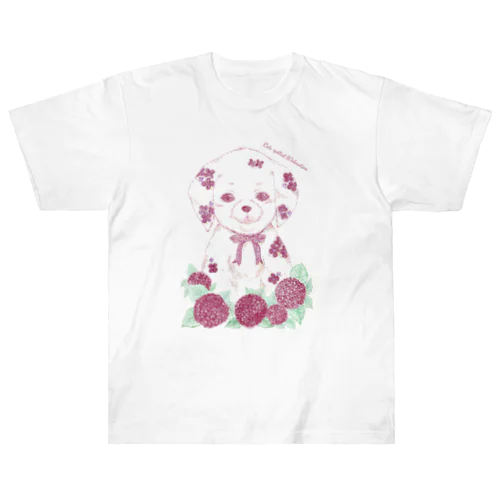 Cute spotted Dalmatian ヘビーウェイトTシャツ