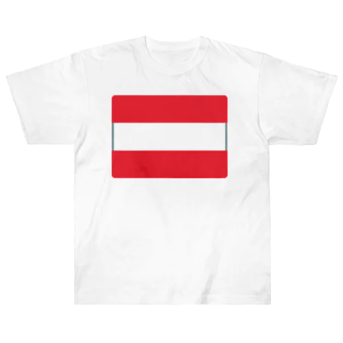 オーストリアの国旗 ヘビーウェイトTシャツ