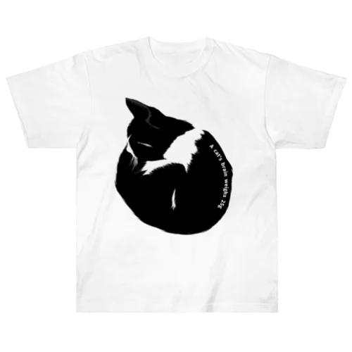 A cat's brain weighs 25g ヘビーウェイトTシャツ