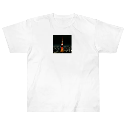 夜景～大都会・東京の夜～ Heavyweight T-Shirt