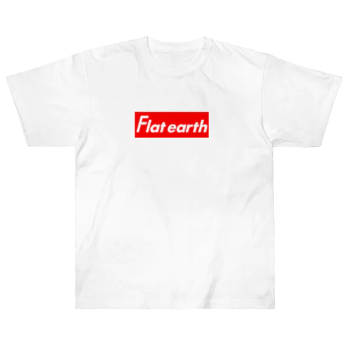 Flatearth Box Logo (RED) フラットアース ボックスロゴ(レッド) Heavyweight T-Shirt