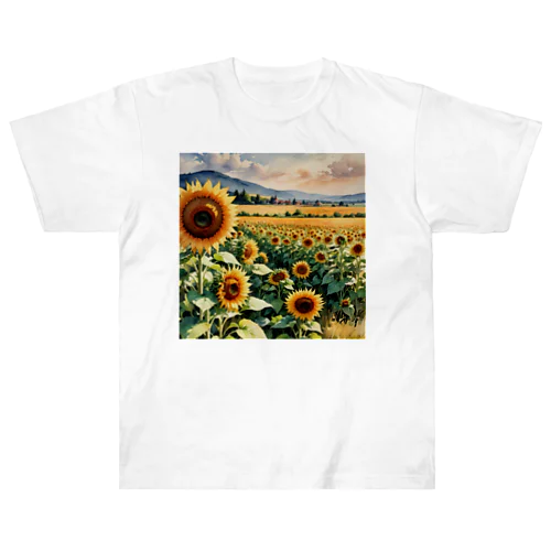 愛らしい　ひまわり Heavyweight T-Shirt