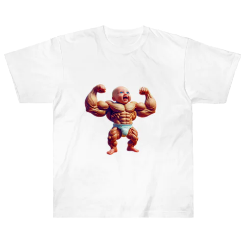 マッチョ赤ちゃん Heavyweight T-Shirt