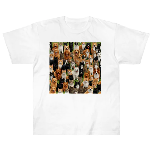 犬と猫 Heavyweight T-Shirt