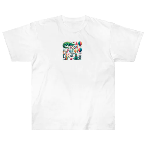 アニマルアルファベット ヘビーウェイトTシャツ