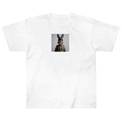 軍人ウサギ#6 ヘビーウェイトTシャツ