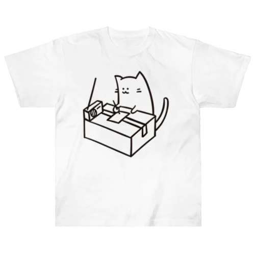 ハガキ職にゃん Heavyweight T-Shirt