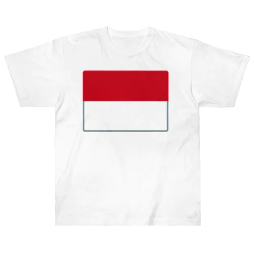 モナコの国旗 Heavyweight T-Shirt