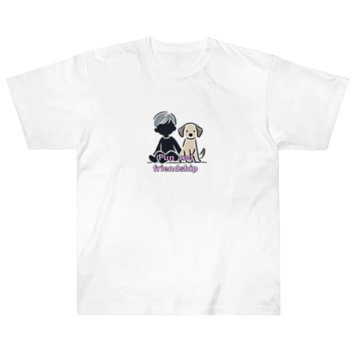 "Fun and friendship" - 楽しみと友情 ヘビーウェイトTシャツ