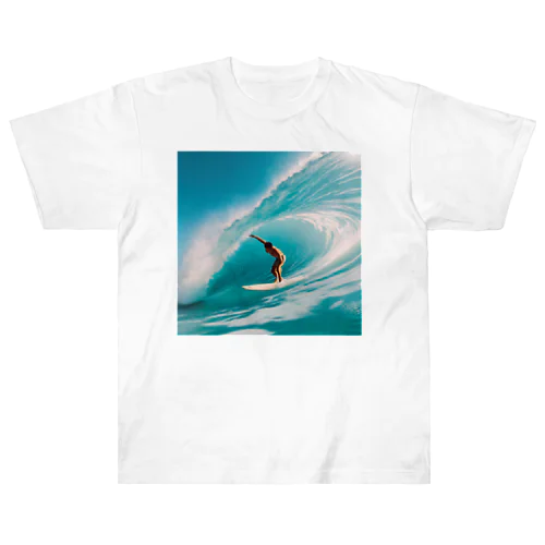 海とサーファー ヘビーウェイトTシャツ