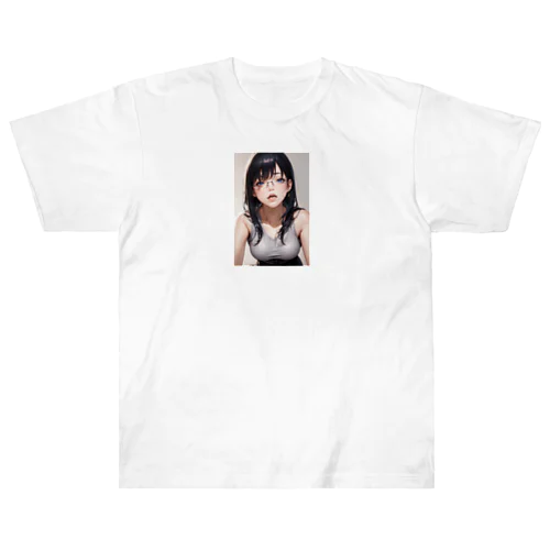 黒髪美少女　美鈴ちゃん２ Heavyweight T-Shirt