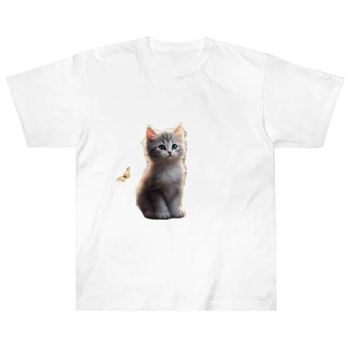 にゃんこ猫 ヘビーウェイトTシャツ