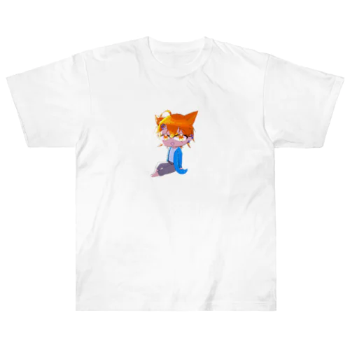 オリキャラの猫島くん ヘビーウェイトTシャツ