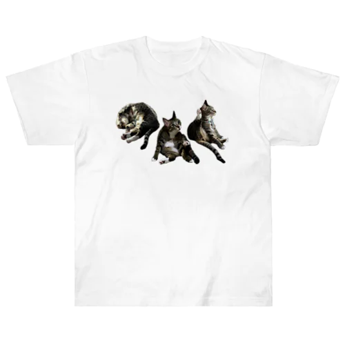 家ねこ悩殺3ポーズ Heavyweight T-Shirt