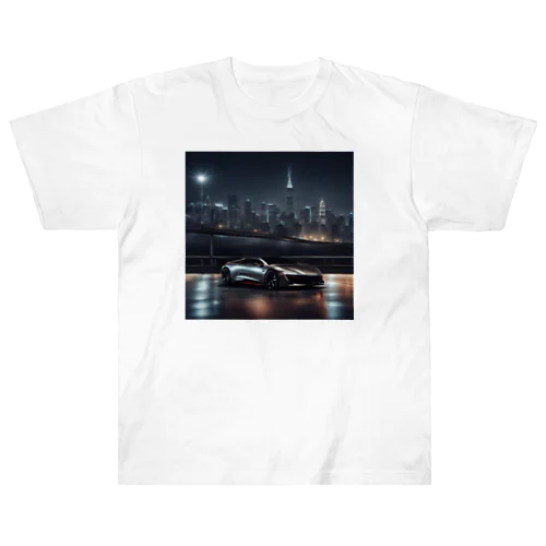 夜景と車🏙 ヘビーウェイトTシャツ