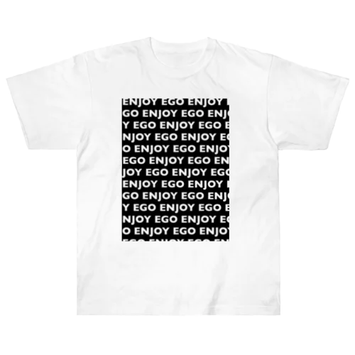 enjoy ego “RE”  black Heavyweight T-Shirt