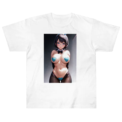 黒髪美少女　美鈴ちゃん　逆バニー Heavyweight T-Shirt