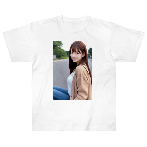 AI美女とデート2 Heavyweight T-Shirt