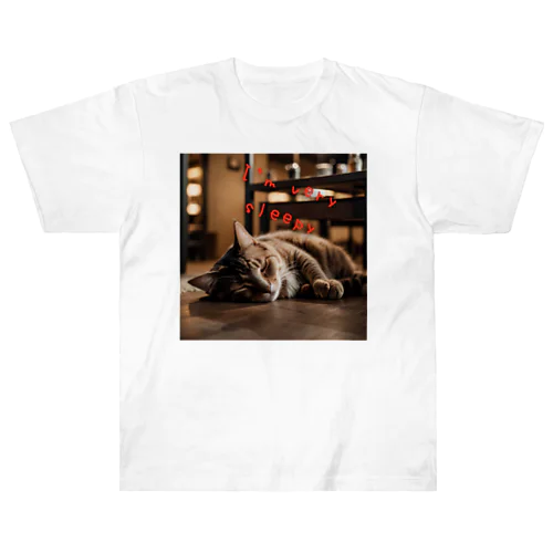 眠たい猫 Heavyweight T-Shirt