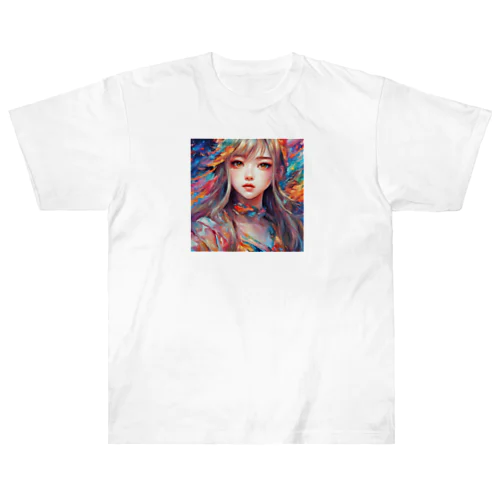 美少女　アート Heavyweight T-Shirt